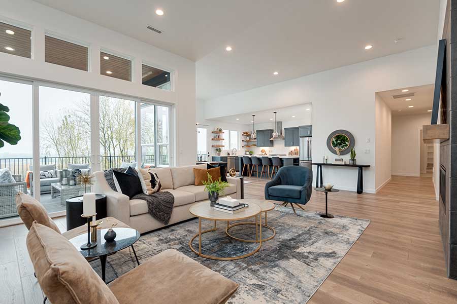 The Colby Custom Home Living Room