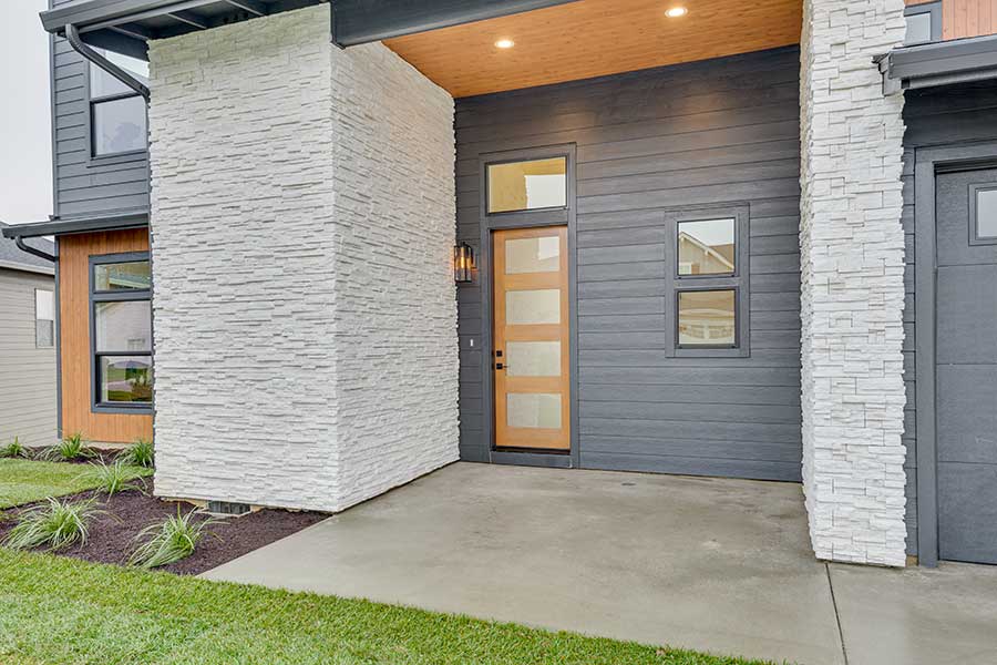 The Colby Custom Home Front Entry Exterior