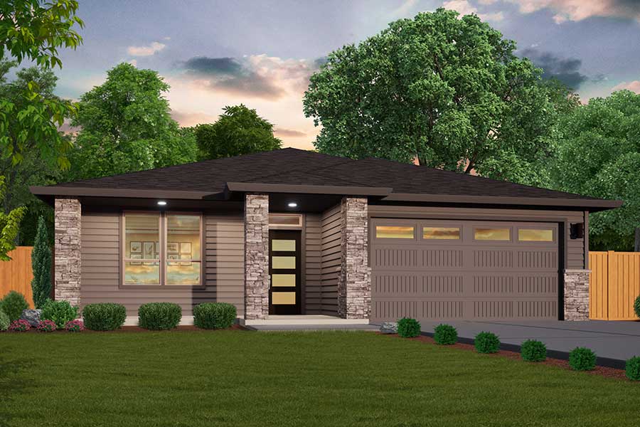 Rendering of The Prairie elevation for The Hampton Floor Plan