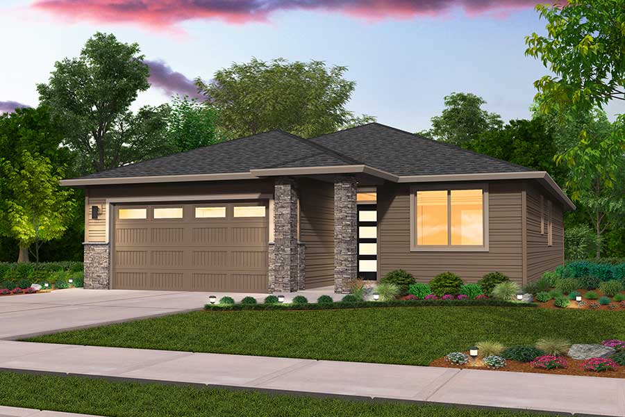 Rendering of the Lewiston II by Generation homes NW