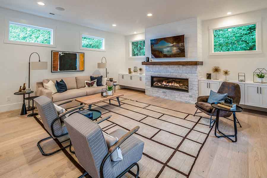 The Whitby Custom Home Living Room