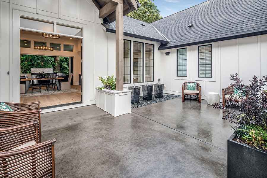 The Whitby Custom Home Back Exterior Porch