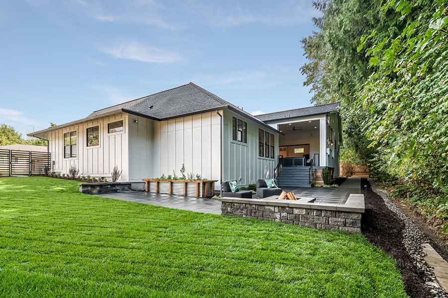 The Whitby Custom Home Back Exterior Casita