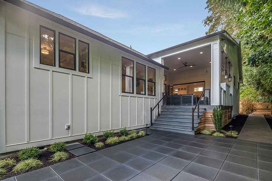 The Whitby Custom Home Back Exterior Casita