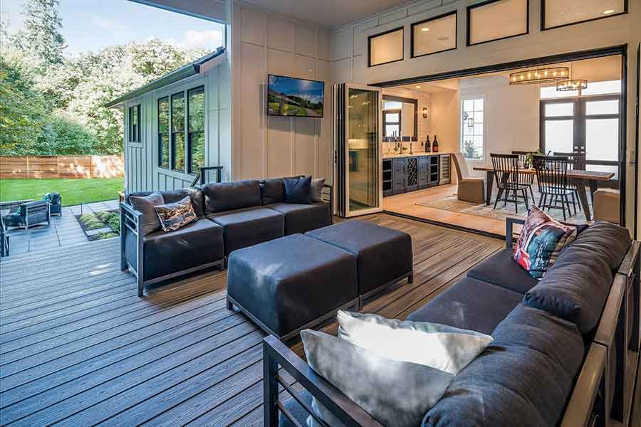 The Whitby Custom Home Back Exterior