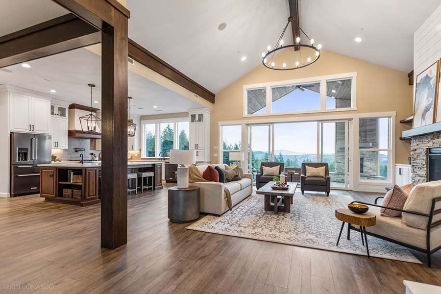 The Hart Custom Home Living Room