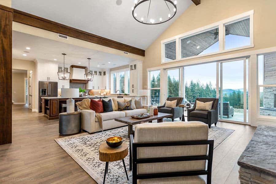 The Hart Custom Home Living Room