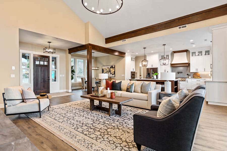 The Hart Custom Home Living Room