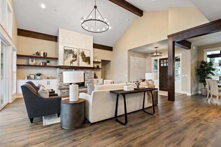 The Hart Custom Home Living Room