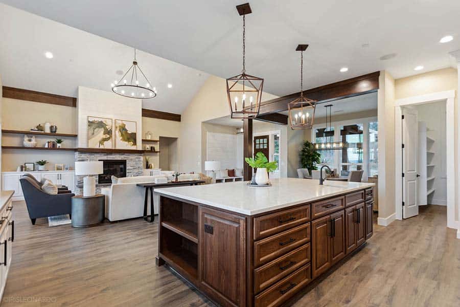 The Hart Custom Home Kitchen Island