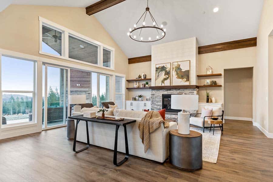 The Hart Custom Home Living Room