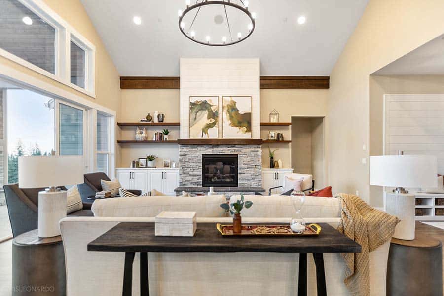 The Hart Custom Home Living Room