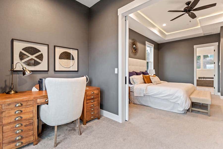 The Hart Custom Home Office and Bedroom