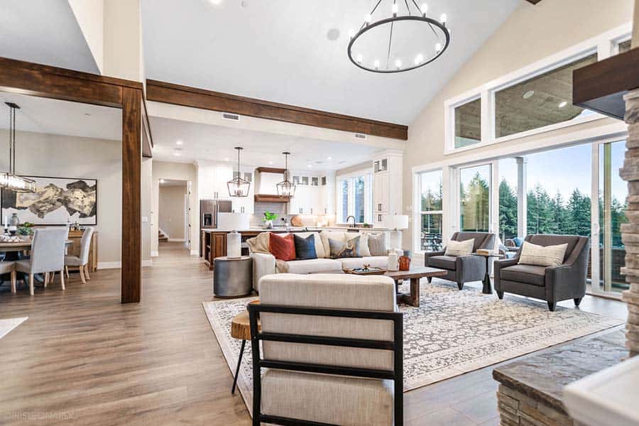 The Hart Custom Home Living Room