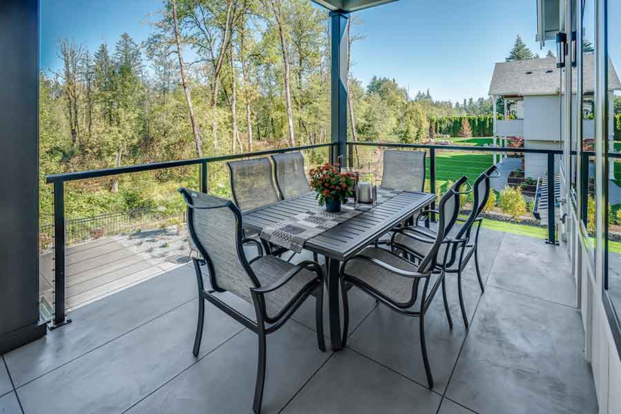 The Madison Custom Home Back Deck