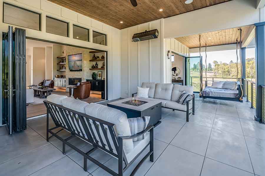 The Madison Custom Home Back Deck