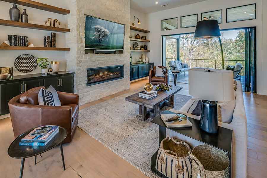 The Madison Custom Home Living Room