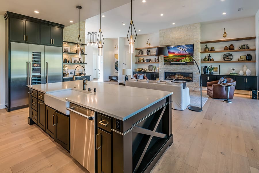 The Madison Kitchen and Living Room